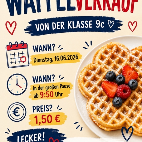 waffelverkauf 16.06.2026 Große Pause